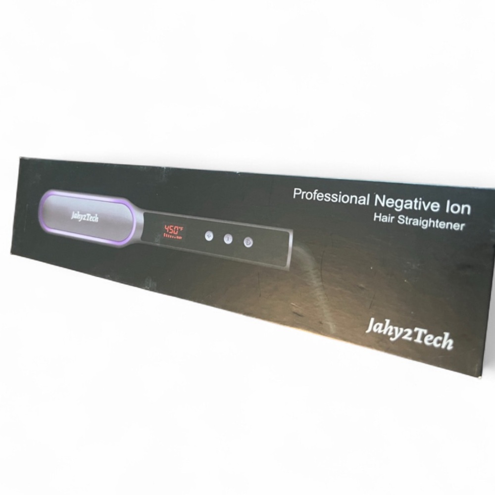 Jahy2Tech Professional Negative Ion Hair Straightener brush comb NIB